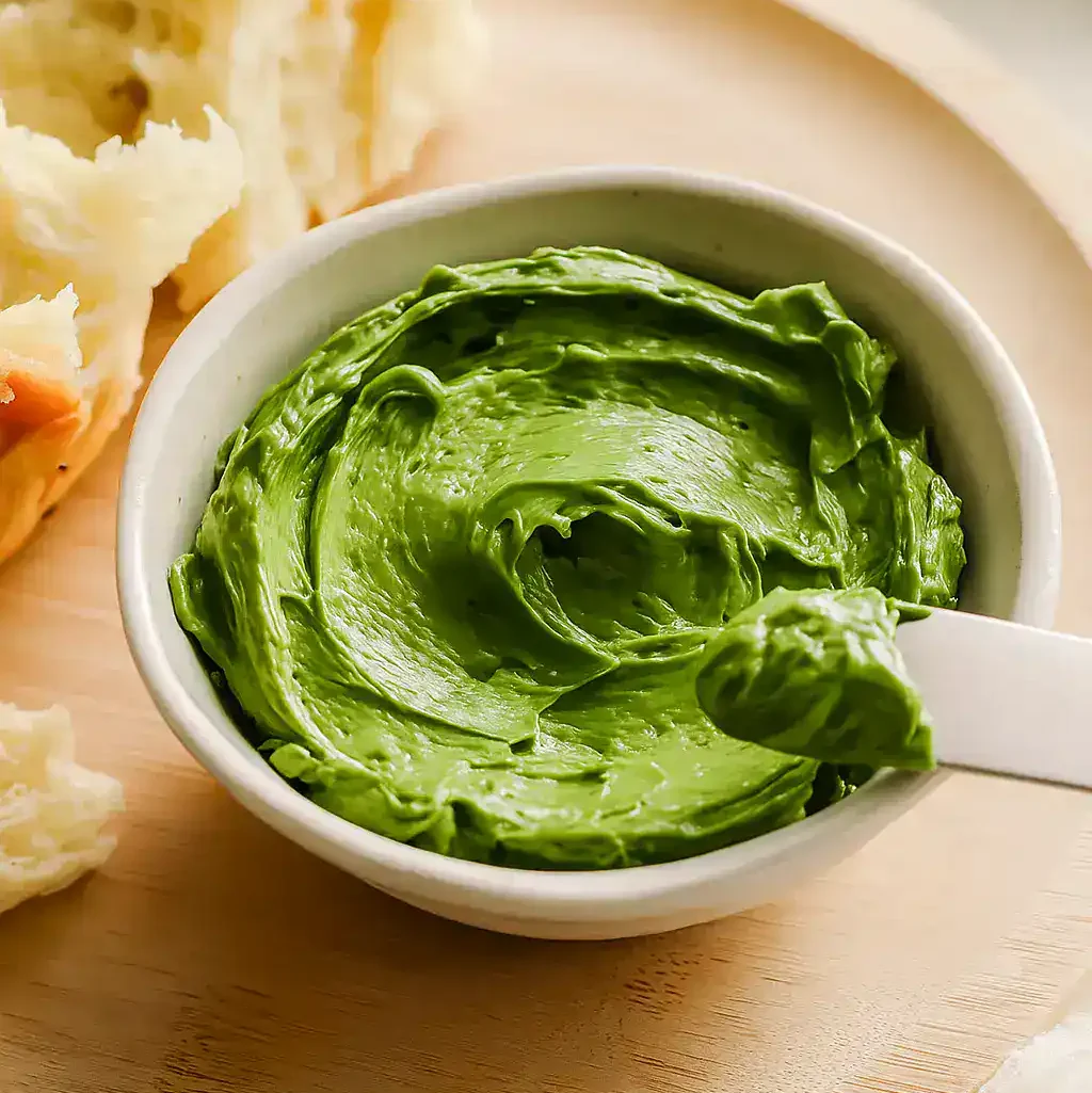 Matcha Butter combines the smoothness of butter with the vibrant taste of matcha green tea, ideal for toast, pastries, and creative cooking.