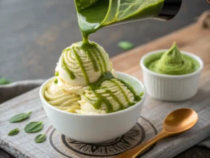 Matcha Affogato—a Japanese-Italian fusion dessert that blends rich ice cream with earthy matcha. A refreshing, energizing treat without the caffeine crash!