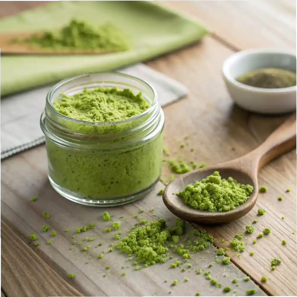 Matcha salt highlighting the earthy green tea flavor in cooking.