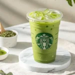 Starbucks inspired Matcha Pineapple (Copycat) recipe with vibrant green tea and juicy pineapple juice
